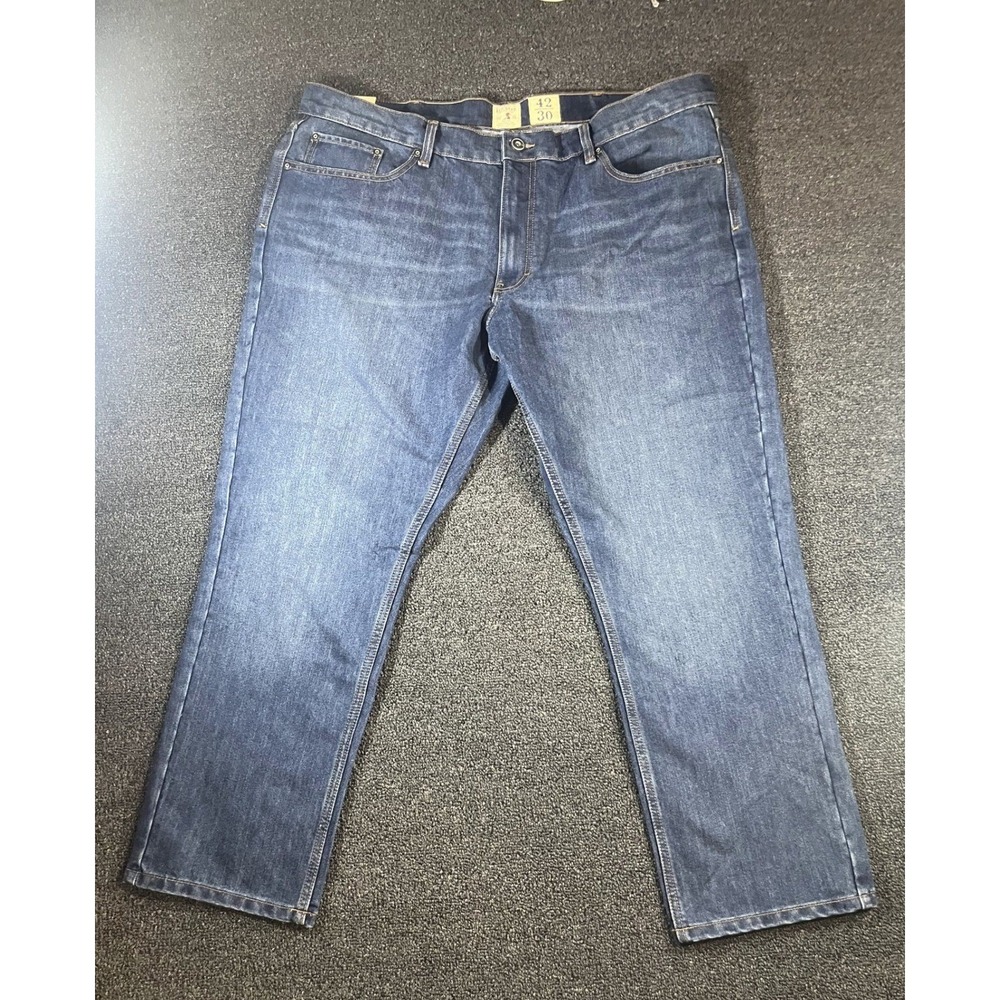 Red Head Brand Co Classic Flex Fit Blue Denim Jeans 42x30 Mens Straight Leg New